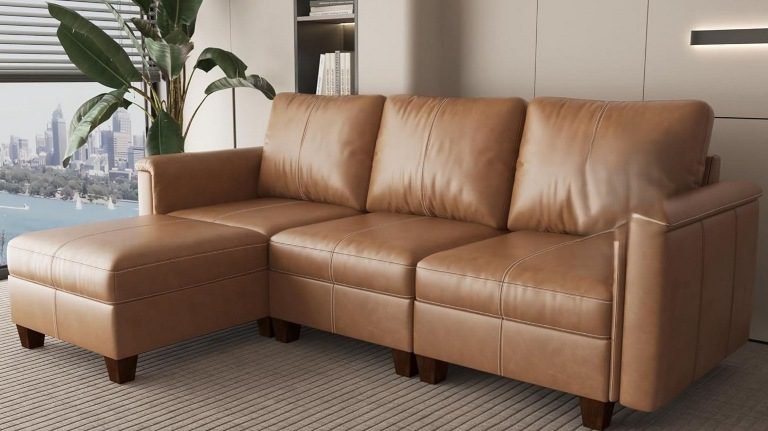 L-shaped sofa couches for living rooms, apartments, and homes,14 Best Deep L-Shaped Seat Sofas for Ultimate Comfort at Home, Sofa with Movable Ottoman, Modular Cloud Sectional Sofa