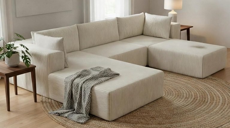 12 Modern U-Shaped Sectional Sofas (4 Seater) – Best Chenille Cloud Couch for Living Room Furniture