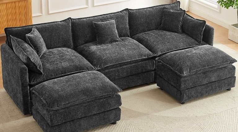12 Best 3-Seater U-Shaped Sectional Couches with Ottoman for Modern Apartment Living Rooms, U-Shaped Modular Cloud Sofas, and Sectional Couches with Ottoman. 3 Seater Deep Seat Couch for Living Room