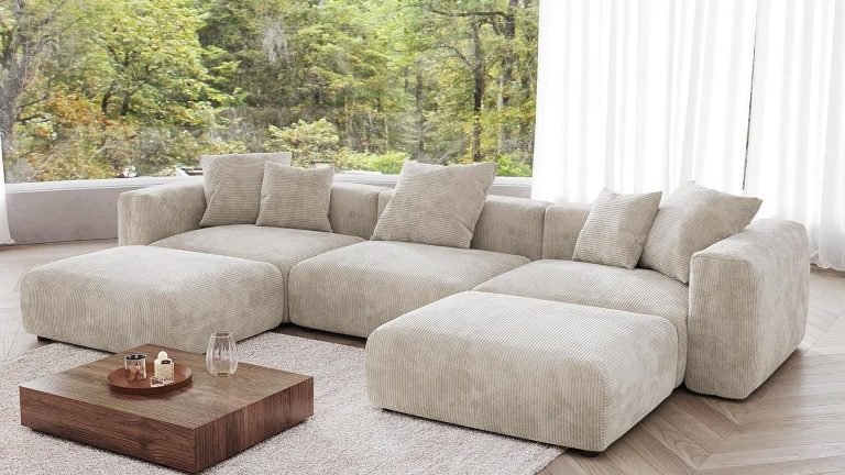 12 Modern U-Shaped Sectional Sofas (4 Seater) – Best Chenille Cloud Couch for Living Room Furniture