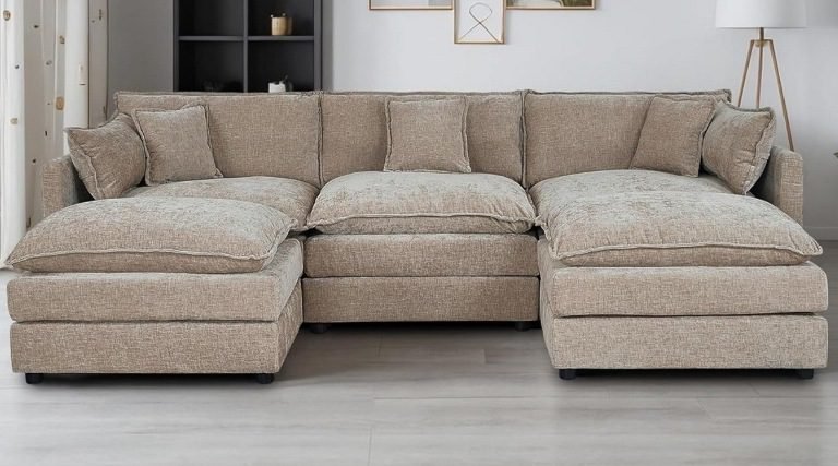 12 Best 3-Seater U-Shaped Sectional Couches with Ottoman for Modern Apartment Living Rooms, U-Shaped Modular Cloud Sofas, and Sectional Couches with Ottoman. 3 Seater Deep Seat Couch for Living Room