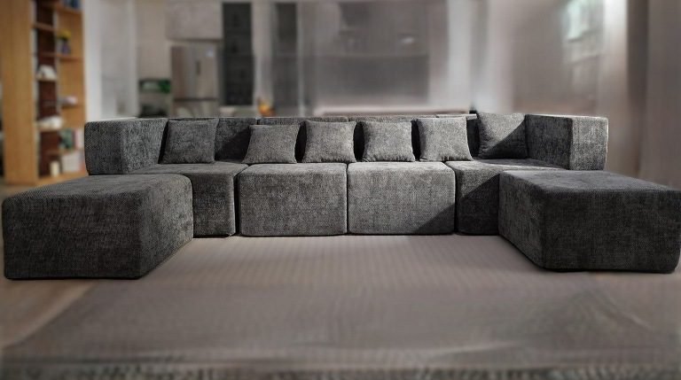 14 Modern U-Shaped Modular Sofas (6-Seater) – Large Chenille Sectional Couch for Living Room, Sectional Couch for Living Room, Faux Leather Couch, Oversized Modular Sectional Sofa, Couch with Ottoman, Corduroy Deep Seat Couch, Velvet Sofa Couch