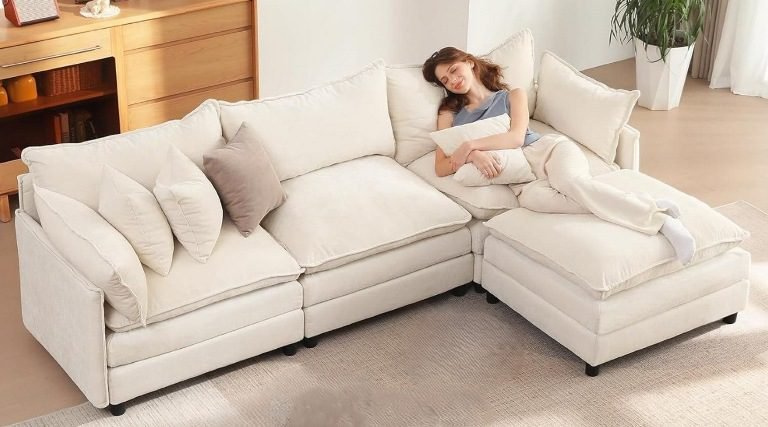 12 Modern U-Shaped Sectional Sofas (4 Seater) – Best Chenille Cloud Couch for Living Room Furniture