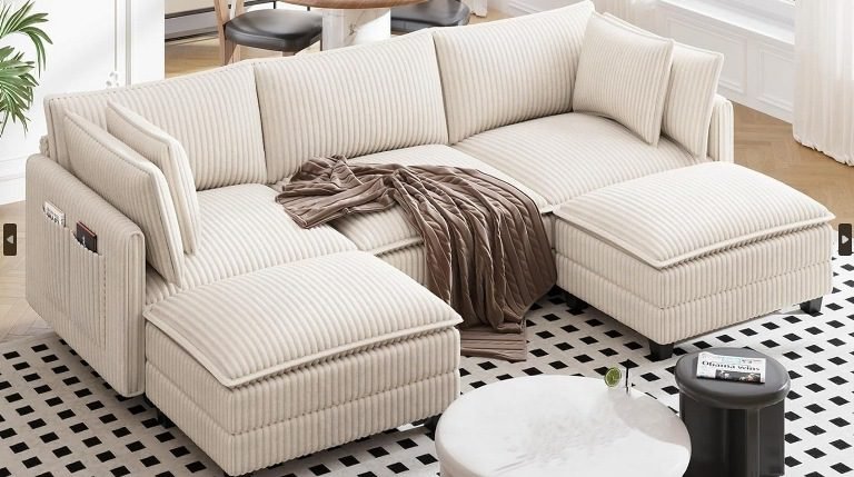 12 Best 3-Seater U-Shaped Sectional Couches with Ottoman for Modern Apartment Living Rooms, U-Shaped Modular Cloud Sofas, and Sectional Couches with Ottoman. 3 Seater Deep Seat Couch for Living Room