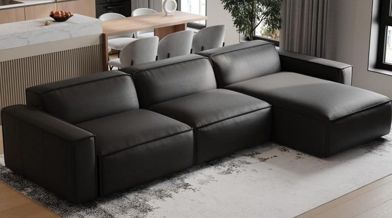 L-shaped sofa couches for living rooms, apartments, and homes,14 Best Deep L-Shaped Seat Sofas for Ultimate Comfort at Home, Sofa with Movable Ottoman, Modular Cloud Sectional Sofa
